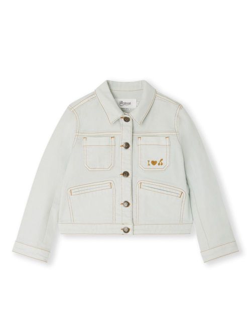 Decorative-stitching denim jacket - Blue