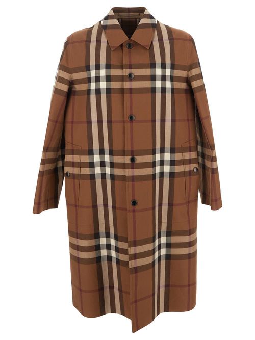 Reversible Check Trench Coat