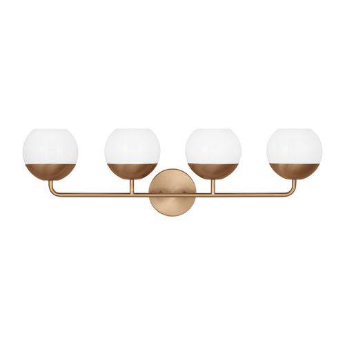 Alvin 4-Light Bathroom Vanity Light in Satin Bra