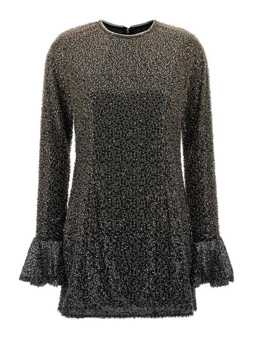 Beaded Ls Mini Dress