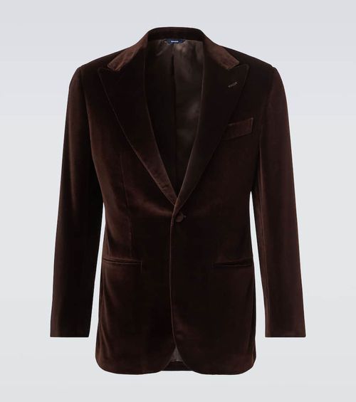 Cotton velvet blazer