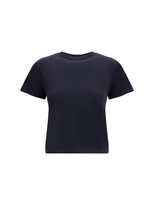 Cashmere-Cotton Knit T-Shirt — Navy
