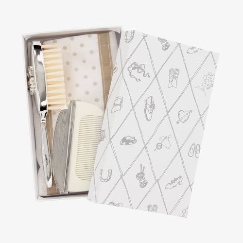 English Trousseau 키즈 Baby Silver Brush & Comb Gift Set BRUSH & COMB SET