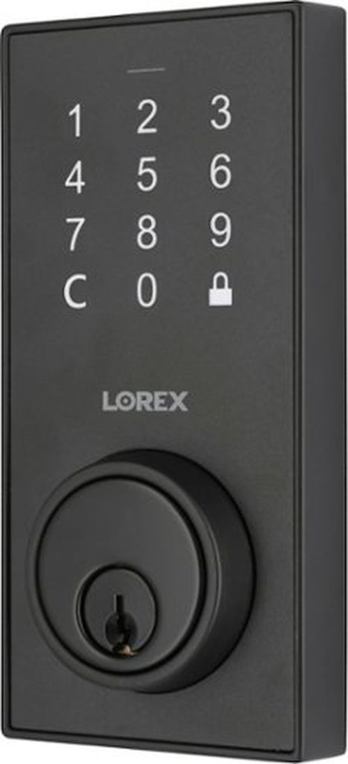 Bluetooth Deadbolt Smart Lock with Touchpad and App Control - Matte Black