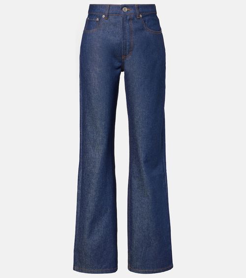 Mid-rise straight jeans