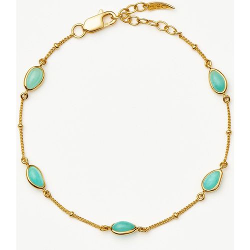 Magma Gemstone Charm Bracelet | Gold Vermeil/Amazonite