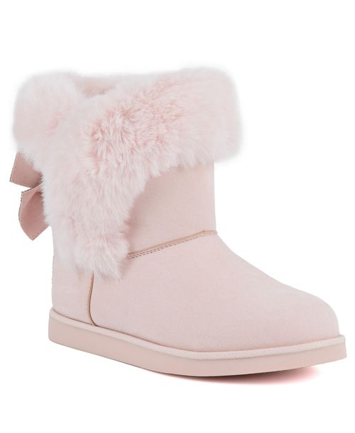 Women's Krazey Kute Embellished Cold Weather Cozy Pull-On Boots - Blush