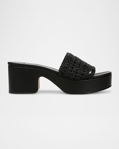 Margo Crochet Leather Platform Sandals