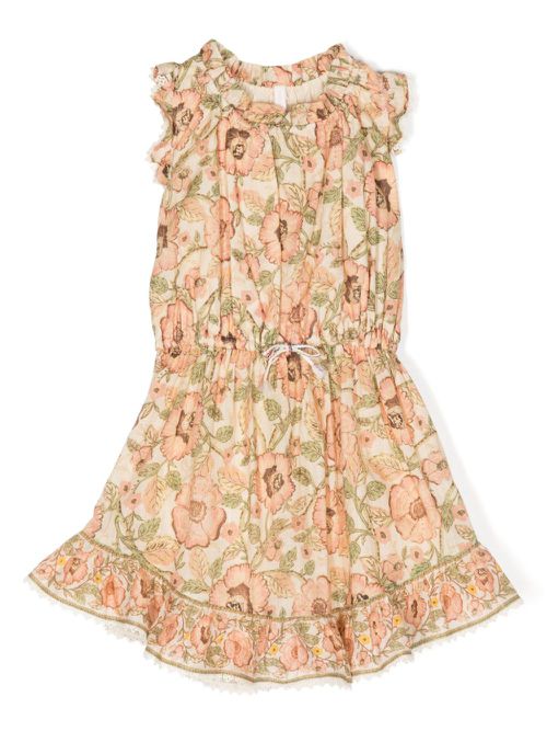 Junie floral-print A-line dress - Multicolour