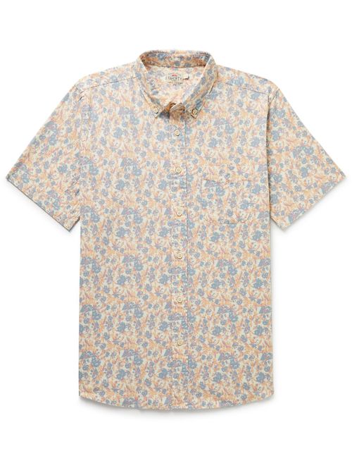 Breeze Slim-Fit Floral-Print Hemp-Blend Shirt - Men - Neutrals - L
