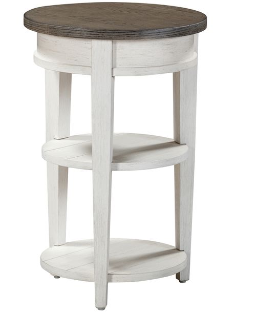 "Dawnwood 18"" Wood Round Chairside Table, Created for White"