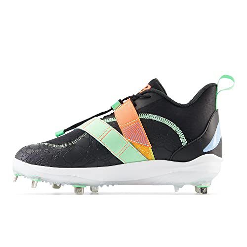 New Balance Men's FuelCell Lindor V2 Metal Baseball Shoe, Optic White/Neon Dragonfly/Electric Jade, 13