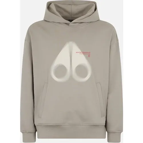Men's Moose Knuckles Maurice Popover Hoody 1456 Dusk - Tan - Size: 40/Regular