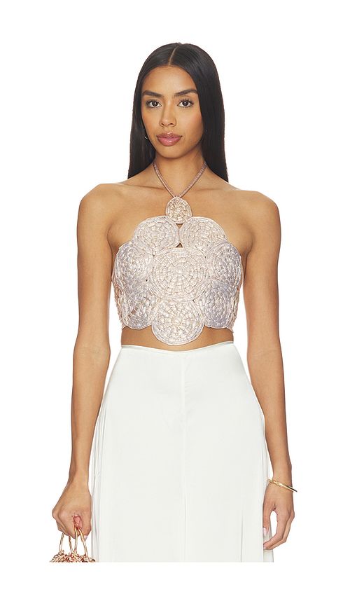 Mayle Vasquez El Sol Top in Metallic Gold. - S also in M