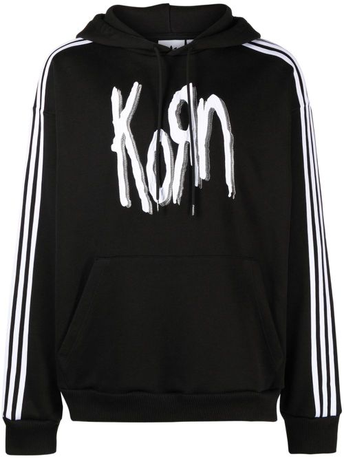 X Korn embroidered hoodie - Black