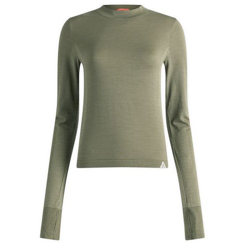 Women's W ACG ADV Base Layer Long Sleeve Top in Olive/Volt