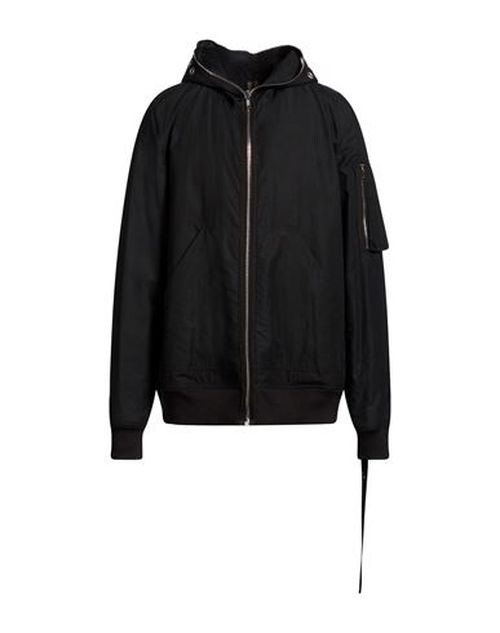 Man Jacket Black Size L Nylon, Cotton