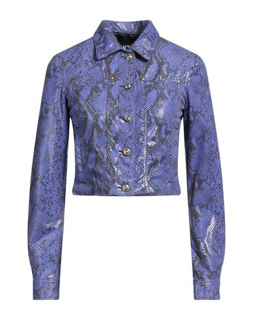 Versace Jeans Couture Woman Jacket Bright blue Size 2 Polyester, Polyurethane resin