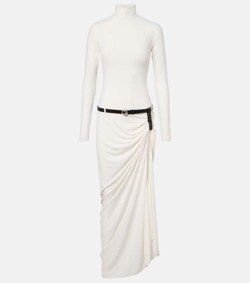 Belted draped gown