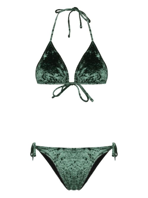 Kelly velvet bikini set - Green