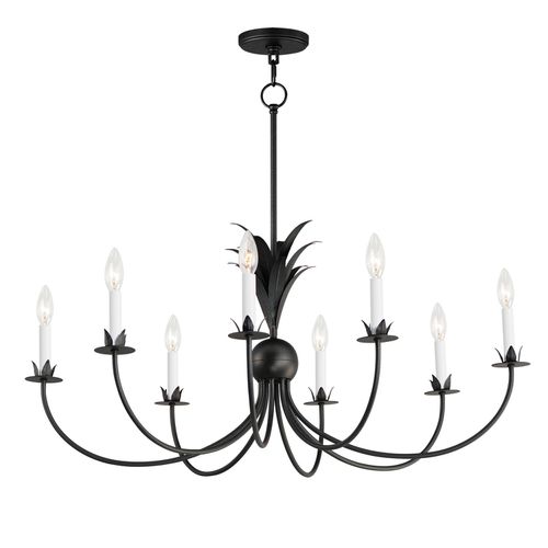 Anthracite Eight Light Chandelier from the Paloma Collection