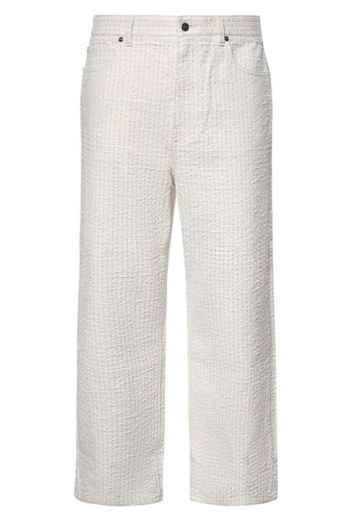 Fendi Stitch Detail Straight-Leg Long Jeans