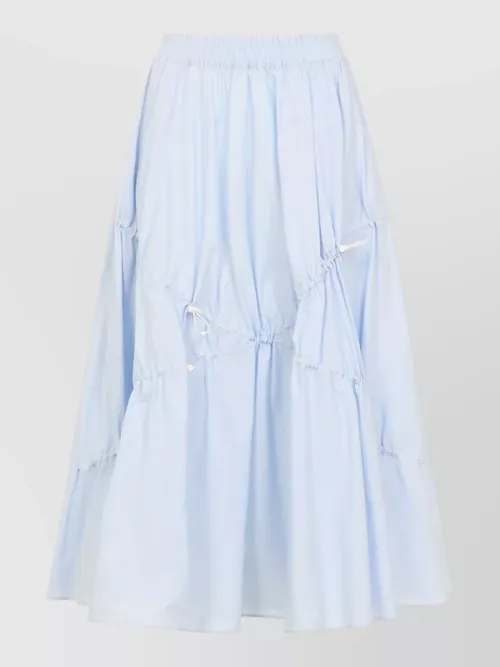 Moschino - cotton midi skirt elastic drawstring waist