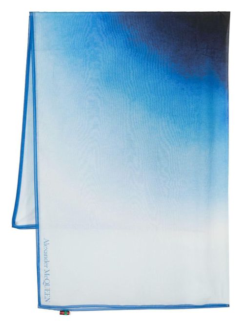 Printed Silk Blend Cotton Scarf