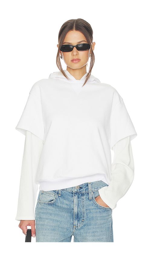 Still Here 2tee Sweatshirt in Cream. XS. Also in S, M, L, XL/1X, XXL/2X