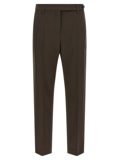 Virgin Wool Trousers — Brown