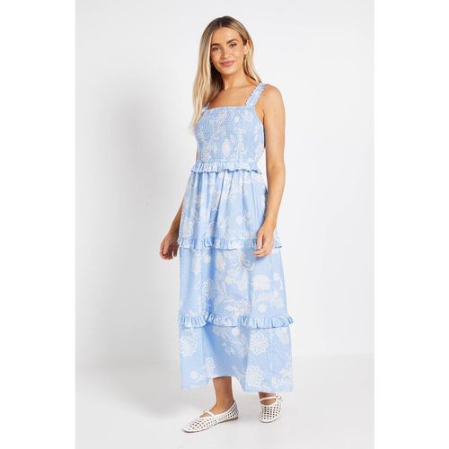 Dorothy Perkins Frill Detail Floral Tiered Printed Poplin Maxi Dre