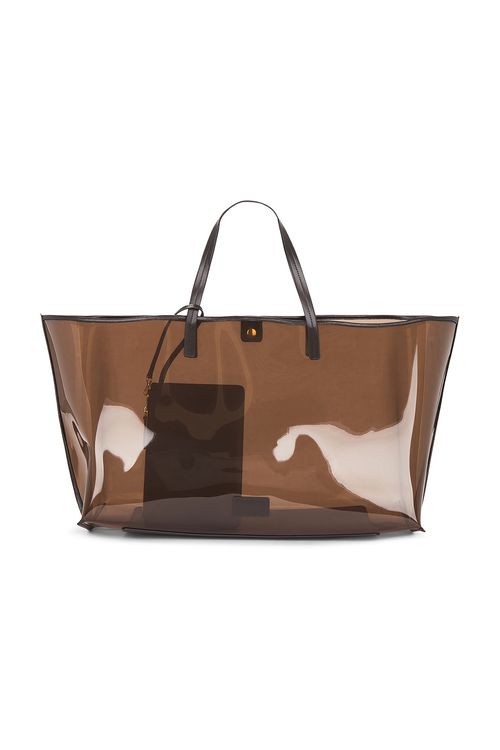 Staud Christos Large Tote Bag in Espresso - Brown. a