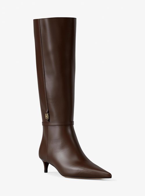 Nalia Kitten-Heel Boot in Brown - size 9.5