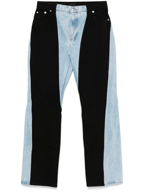 Colourblock straight-leg jeans - Blue