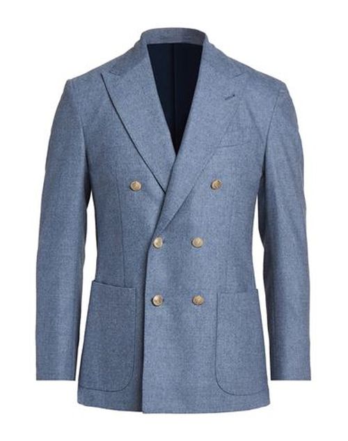 Man Blazer Slate blue Size 36 Wool, Cashmere, Elastane