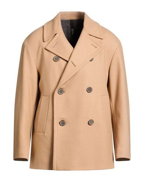 Hevò Man Coat Beige Size 36 Virgin Wool, Polyamide