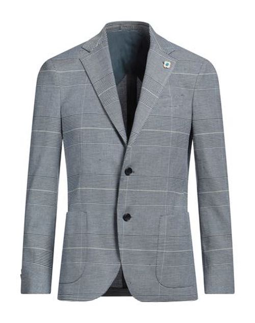Lardini Man Blazer Blue Size 40 Linen, Cotton, Elastane