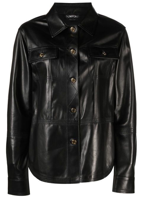 Calf-leather shirt - Black