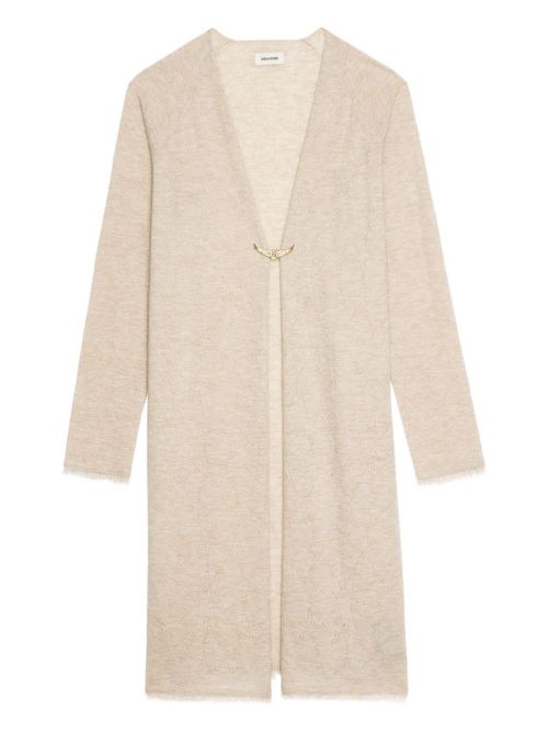 Pointelle-star cardigan - Neutrals