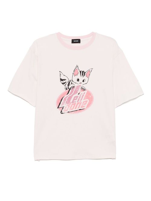 We11done graphic-print T-shirt - Pink