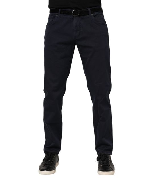 Tapered Denim Jeans — Navy