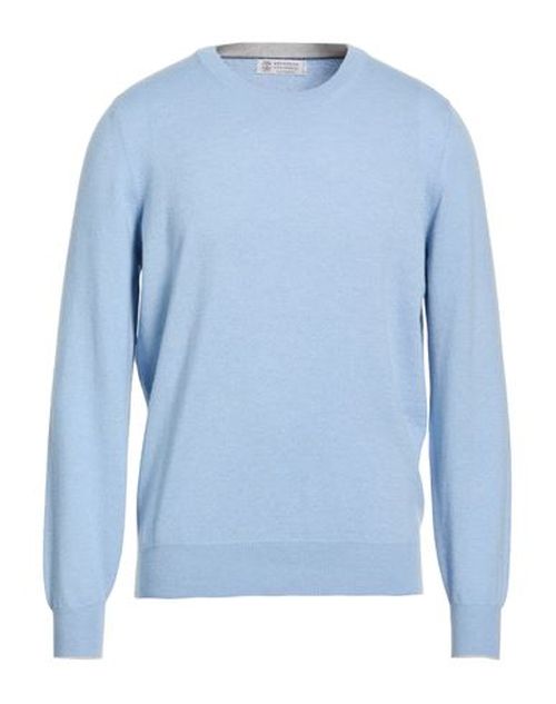 Man Sweater Light blue Size 44 Cashmere