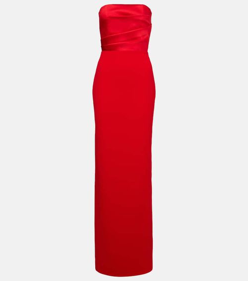 Solace London Afra satin-trimmed gown