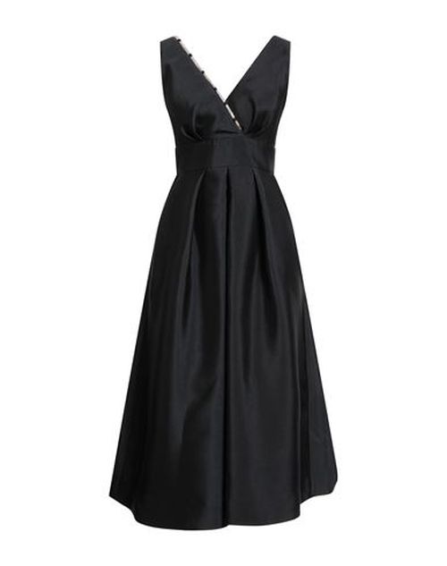 Woman Midi dress Black Size S PES