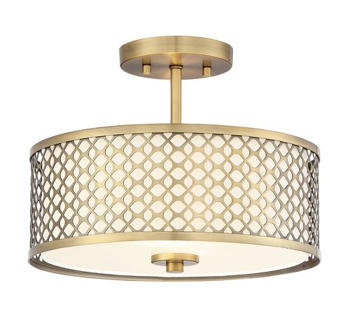 Trade Winds Hutchins Ceiling Light in Natural Brass - TW60016NB