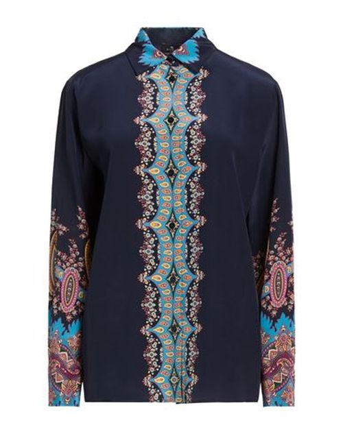 Woman Shirt Midnight blue Size 6 Silk