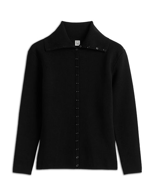 Fitted Polo Cardigan Sweater