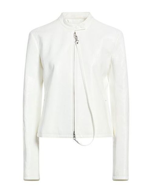 Courrèges Woman Jacket White Size 6 Cotton, Polyurethane, Elastane