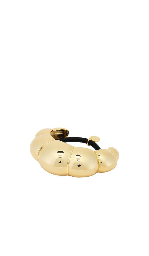 LELET NY Glossy Croissant Pony Cuff in Metallic Gold