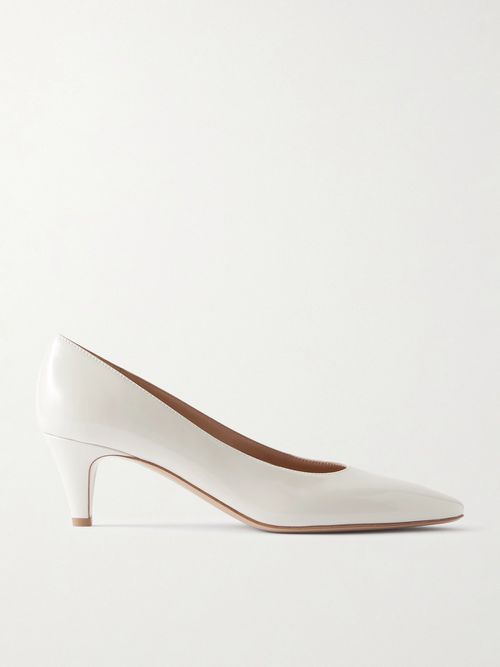 Amelia 55 Patent-leather Pumps - White